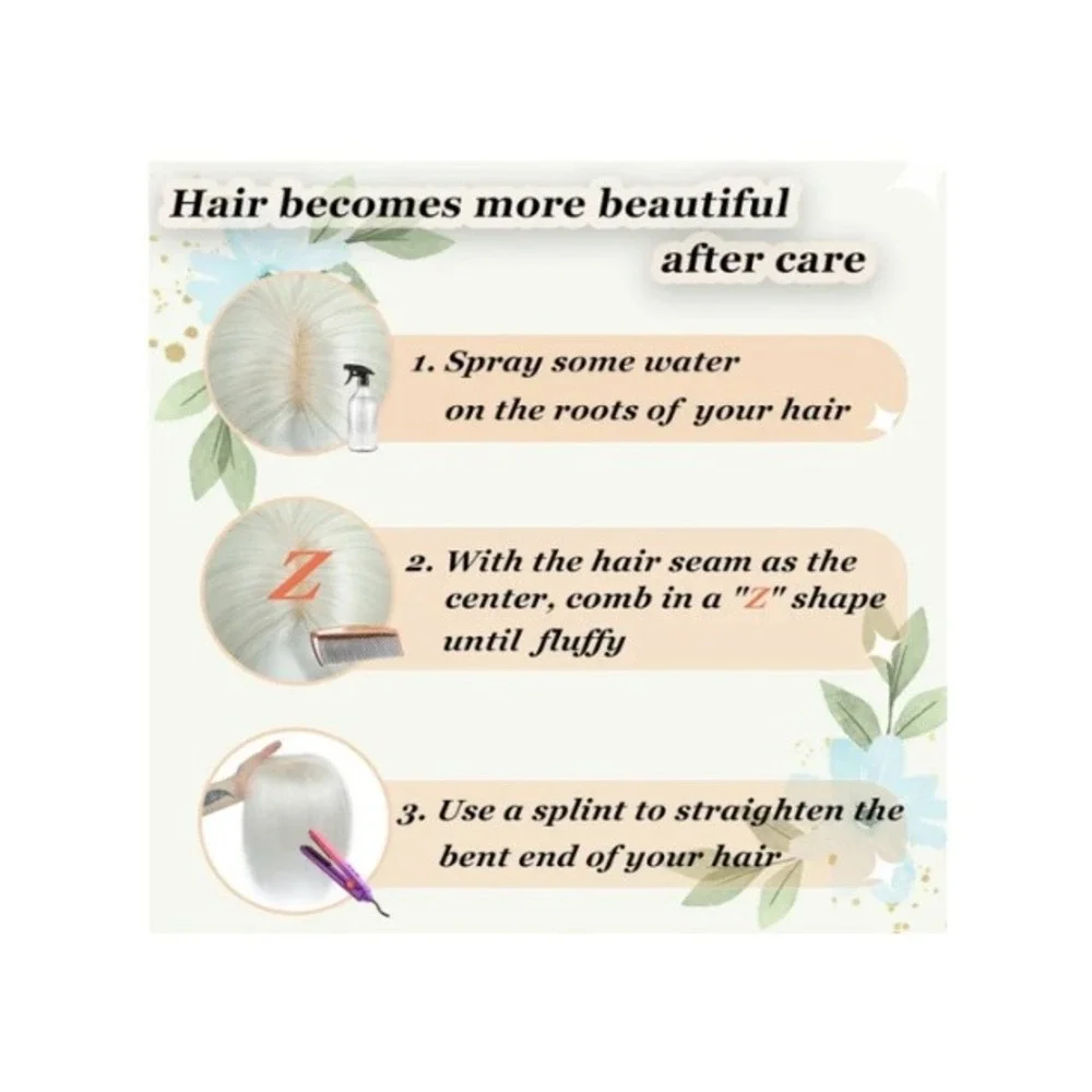 OOPPOO Human Hair Topper 10
